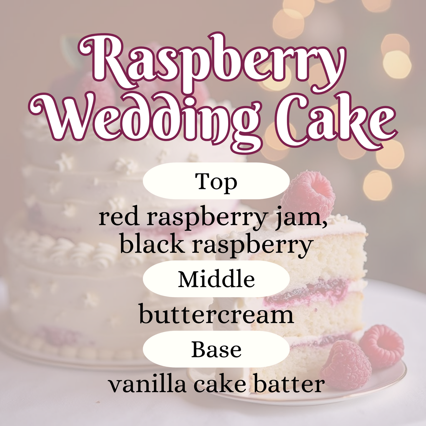 Raspberry Wedding Cake