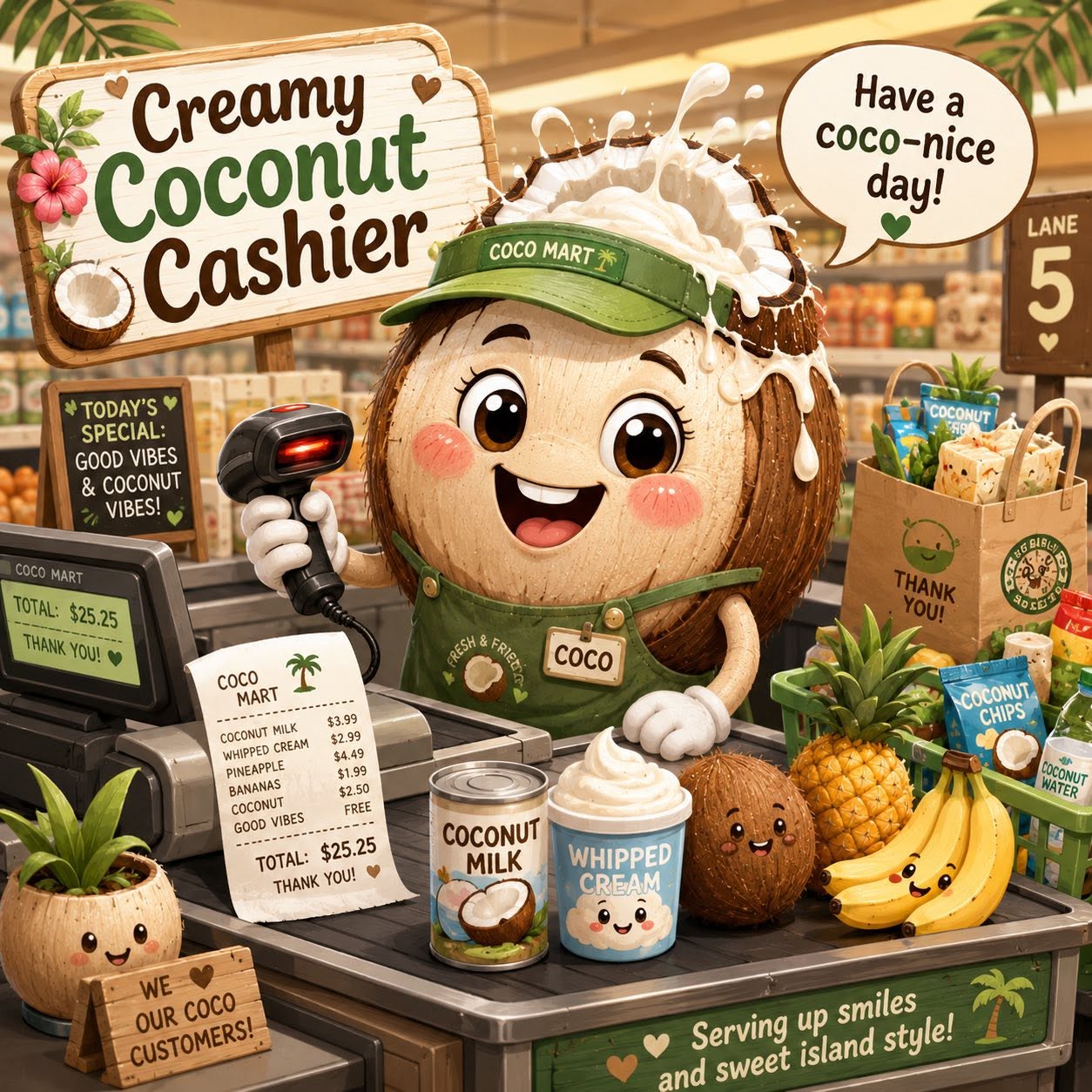 Creamy Coconut Cashier
